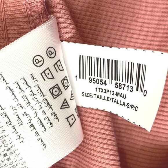 BCBGeneration Womens Rib Knit Short size Small Pull On Elastic Waist Mauve Pink - Picture 11 of 12